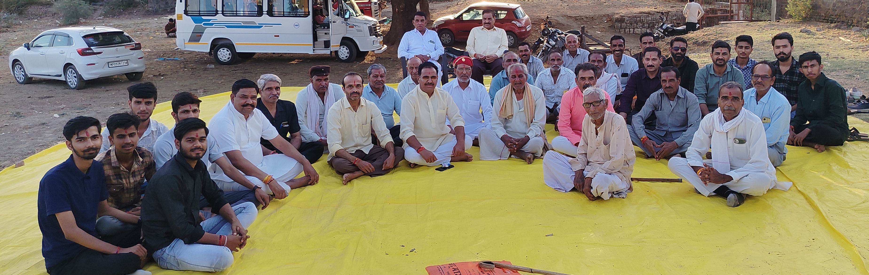 Traditional Rajput ceremony with heritage decor